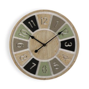 Reloj De Pared Decorativo Para La Cocina, El Salón, El Comedor O La Habitación, Gris, Negro Y Marrón, 60x4,5x60cm