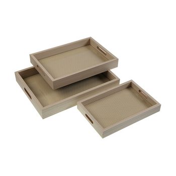 Bandejas Madera Mdf Set 3uds Marca Versa