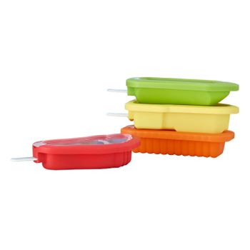 Lekue Moldes para helado de frutas tropicales (4 unidades), multicolor