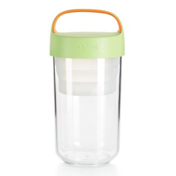 Lékué Jar To Go - Recipiente Hermético Porta Alimentos Tritan 600ml. Verde