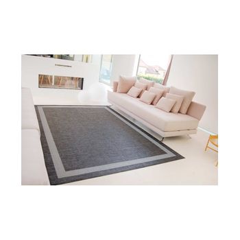 Alfombra De Vinilo-greca Gris 070x140 Cm.