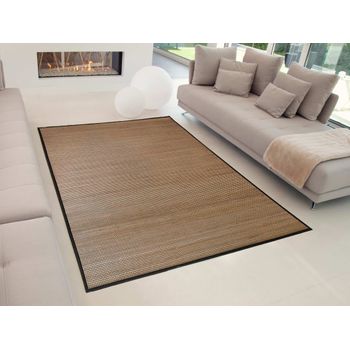 Alfombra Bambu Lisa Gris 070x140 Cm.