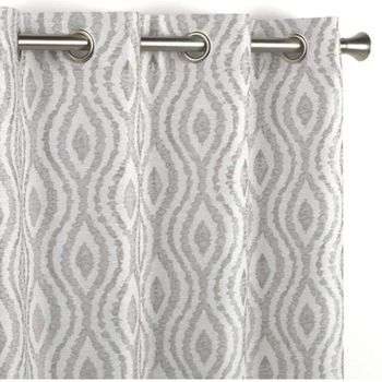 Sotileza Cortina Jacquard Curves Cd-5312 140x265 Cm Con Ollaos (gris 107)