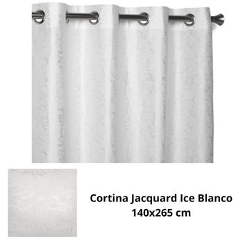 Sotileza Cortina Jacquard Ice Cd-5314 140x265 Cm (blanco 214)