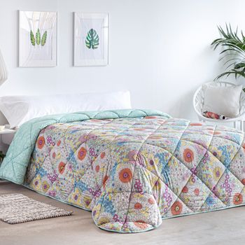 Edredón Nórdico Estampado Cama 135/140cm Bolonia Reversible Azul Donegal  Collections con Ofertas en Carrefour