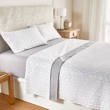 Protector de Colchón de Algodón TEX HOME Cutí Cama 135 cm Blanco