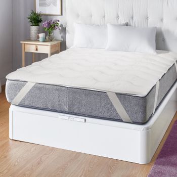 Topper Sobrecolchon Royal De 150 X 190 Para Cama 150 Con Visco Gel Y  Acolchado De Espuma con Ofertas en Carrefour