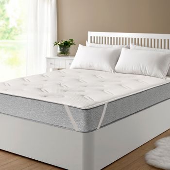 Topper/sobrecolchón Viscoelástico Memory Foam Aloe Vera 90 X 190 X 3 Cm  Blanco Vipalia con Ofertas en Carrefour