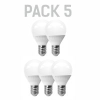 Pack X5 Ledeco Esférica Silver Electronics E14 600lm 7w 4000k