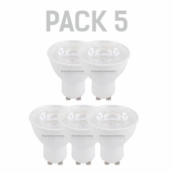 Pack X5 Bombilla Ledeco Silver Electronics Dicroica Gu10 772lm 8w 3000k