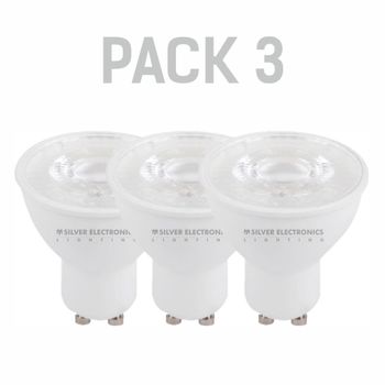 Pack X3 Bombilla Ledeco Silver Electronics Dicroica Gu10 772lm 8w 6000k