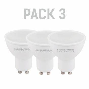 Pack X3 Bombilla Ledeco Silver Electronics Dicroica Multi-led Gu10 567lm 7w 3000k 120º