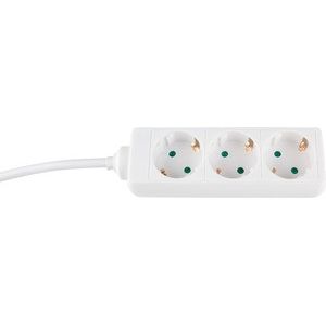 Regleta 4 Enchufes Schuko 1,5m Blanco con Interruptor 7hSevenOn