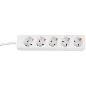 Pack 2 Regletas 6 Enchufes Schuko 1m Blanco Sin Interruptor