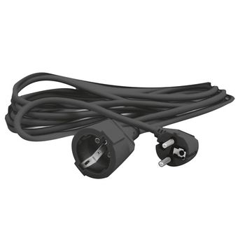 Prolongador de cable eléctrico negro 3 metros 2x0,75 mm 625W