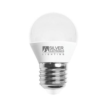 Bombilla Led Esférica Silver Electronics 960727 E27 7w Luz Cálida