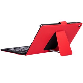 Silverht Funda Samsung Tab A 2019" (t510/t515) Roja Con Teclado Bluetooth