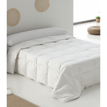 Edredón Duvet Relleno Nórdico Tacto Seda Rayas Stripe Para Cama De 90 Cm 180 X 270 Cm Color Piedra