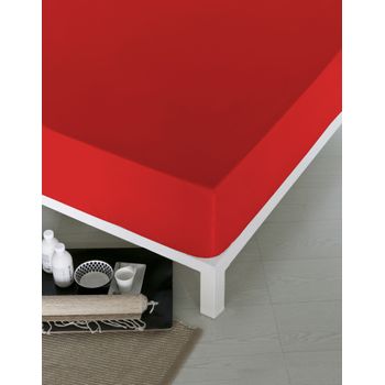 Sábana Bajera Roja Cama 105 Cm