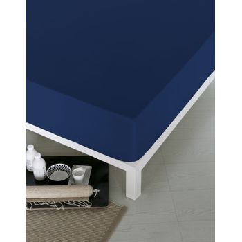 Sábana Bajera Azul Marino Cama 105 Cm