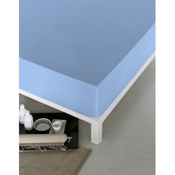 Sábana Bajera Ajustable Naturals Azul Cama de 90 (90 x 190 cm)