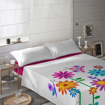 Juego De Sábanas Cuatro Piezas Coralina Rocket Cama 180 Cm Morado con  Ofertas en Carrefour