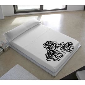 Juego De Sábanas 3 Pcs D&l Rosas Cama De 180 Cm