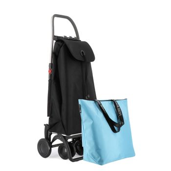 Combo Carro Rolser I-max Mf 4 Ruedas 2 Giratorias Plegable - Negro + Bolsa Extra