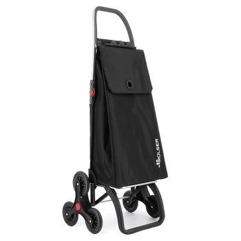 Carro Rolser Akanto Mf 6 Ruedas Sube Escaleras Plegable - Negro