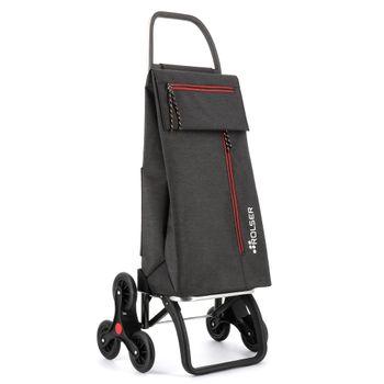 Carro Rolser Wallaby Tweed 6 Ruedas Sube Escaleras - Negro