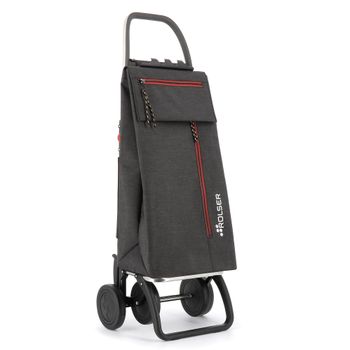 Carro Rolser Wallaby Tweed 4 Ruedas Plegable - Negro