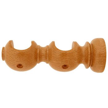 Soporte Barra Cortina 19mm Frontal Madera Natural Epid con Ofertas en  Carrefour