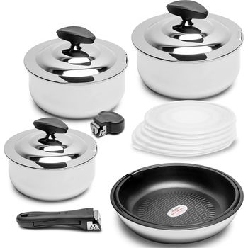 Batería De Cocina Monix M450066 Acero Inoxidable 18/10 con Ofertas en  Carrefour