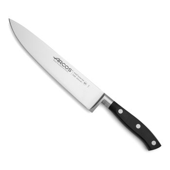 Cuchillo Chef Acero Inoxidable Arcos Riviera 200 Mm Color Negro