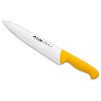 Cuchillo Chef Acero Inoxidable Arcos 2900 250 Mm Color Amarillo