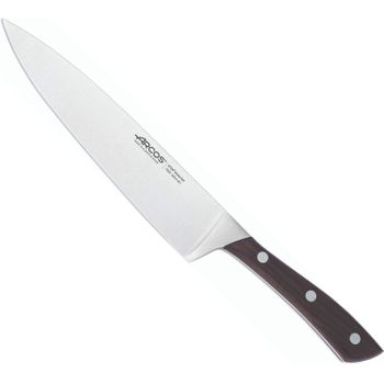 Cuchillo Chef Acero Inoxidable Arcos Natura 200 Mm Color Marrón