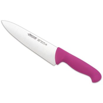 Cuchillo Chef Acero Inoxidable Arcos 2900 200 Mm Color Fucsia