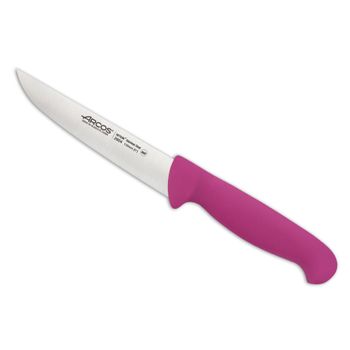 Cuchillo De Cocina Acero Inoxidable Arcos 2900 130 Mm Color Fucsia