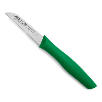 Cuchillo Mondador Acero Inoxidable Arcos Nova 80 Mm Color Verde