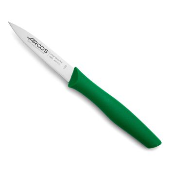Cuchillo Mondador Acero Inoxidable Arcos Nova 85 Mm Color Verde