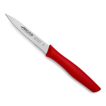 Cuchillo Mondador Acero Inoxidable Arcos Nova 100 Mm Color Rojo