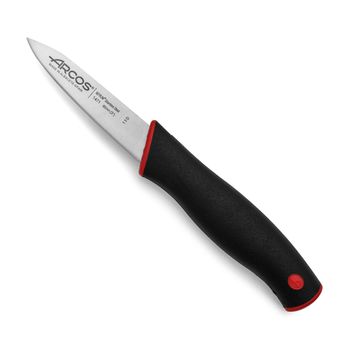 Cuchillo Mondador Acero Inoxidable Arcos Duo Roja 85 Mm Color Negro