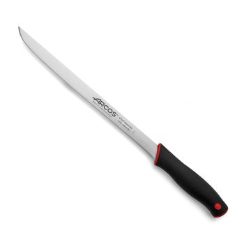 Cuchillo Jamonero Acero Inoxidable Arcos Duo Roja 240 Mm Color Negro