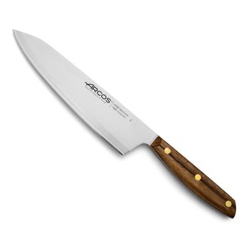 Cuchillo Chef Acero Inoxidable Arcos Nordika 210 Mm Color Marrón