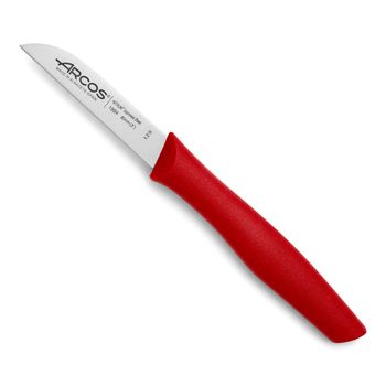 Cuchillo Mondador Acero Inoxidable Arcos Nova 80 Mm Color Rojo