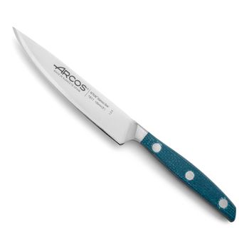 Cuchillo De Verduras Acero Inoxidable Arcos Brooklyn 130 Mm Color Azul