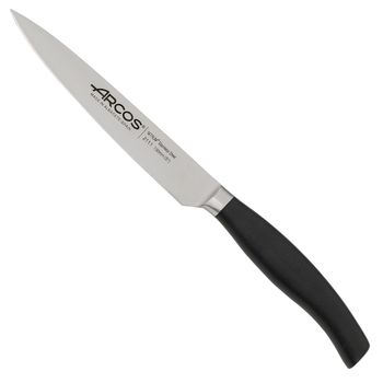 Cuchillo Para Verduras Acero Inoxidable Arcos Clara 130 Mm Color Negro