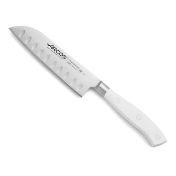 Cuchillo Santoku Acero Inoxidable Arcos Riviera Blanc 140 Mm Blanco