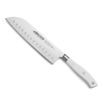 Cuchillo Santoku Acero Inoxidable Arcos Riviera Blanc 180 Mm Blanco