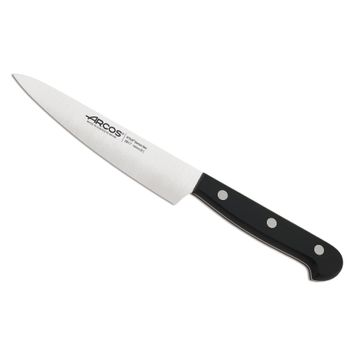 Cuchillo Chef Acero Inoxidable Arcos Universal 140 Mm Color Negro